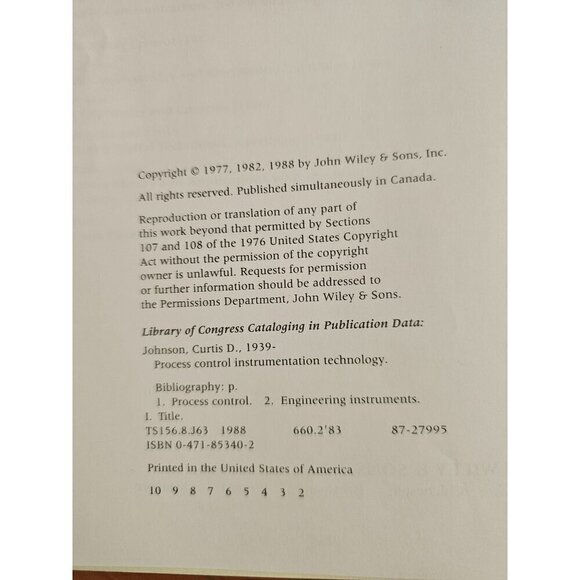 Process Control Instrumentation Technology Third Edition By Curtis D. Johnson - Picture 2 of 7